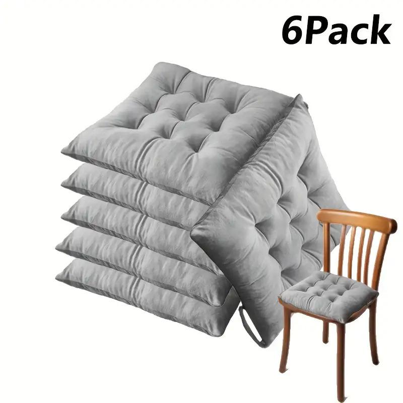 6PCS Square Cushion, Thick Cushion, Suitable for Dining Room, Living Room, Bedroom Chairs, Pillows, Pillows