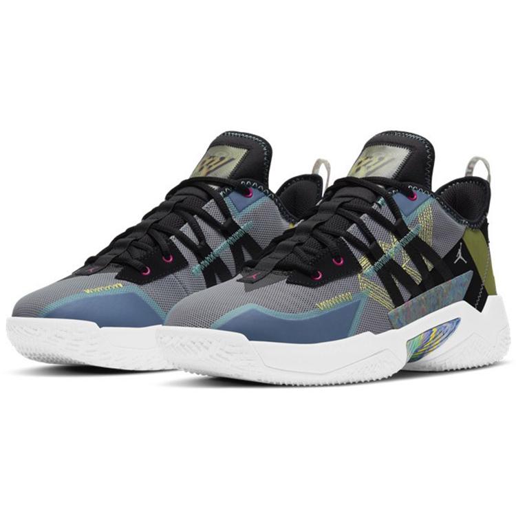 Air Jordan Westbrook One Take 2 PF 'Wolf Grey Multi' (Unisex) Wolf Grey / Fireberry Vintage Basketball Shoes CW2458 003