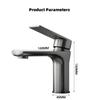 Stainless Steel Bathroom Faucet Hot Cold Water Basin Mixer Sink for Household Washbasin with Cabinet