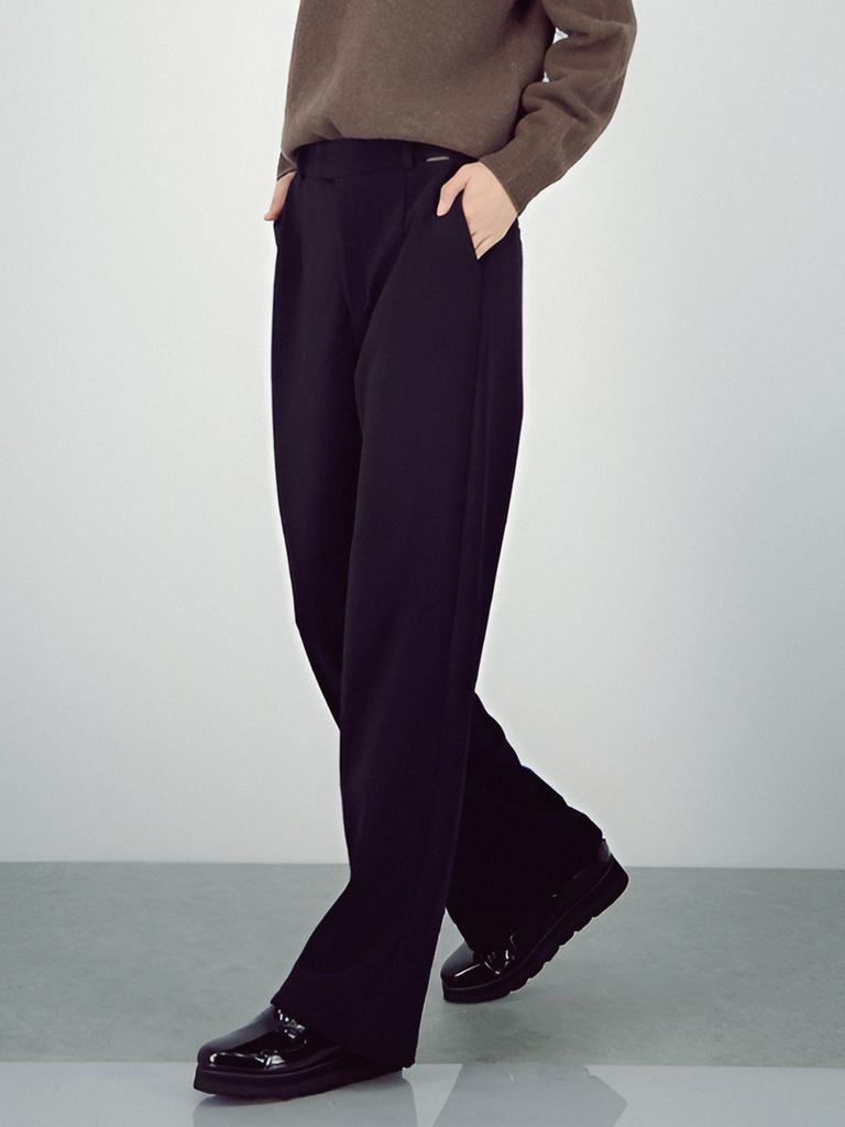 ACUD Crepe Flow Slacks _Black