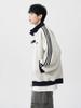 Men's Trendy Retro Patchwork Baseball Jacket with Three Stripes