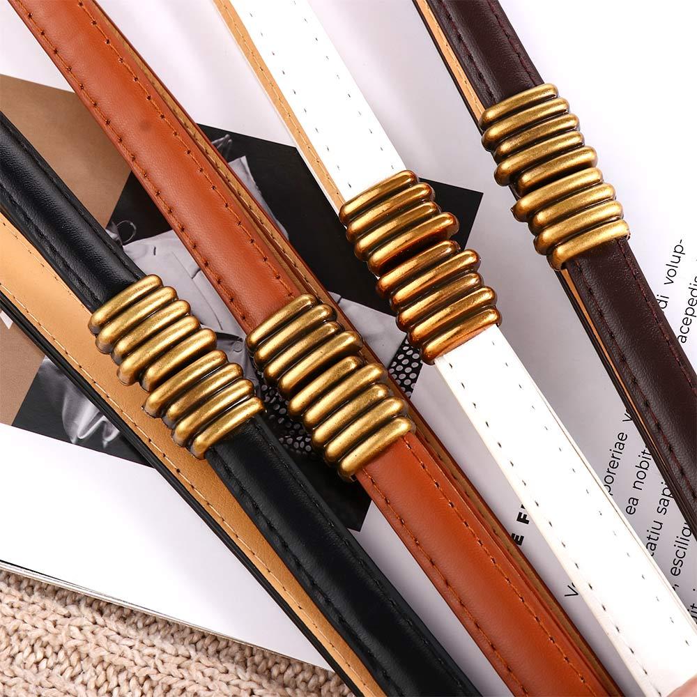 Metal buckle Leisure Zinc Zinc Alloy Thin waistband PU leather belt Skirt decorations Circle Waist Strap