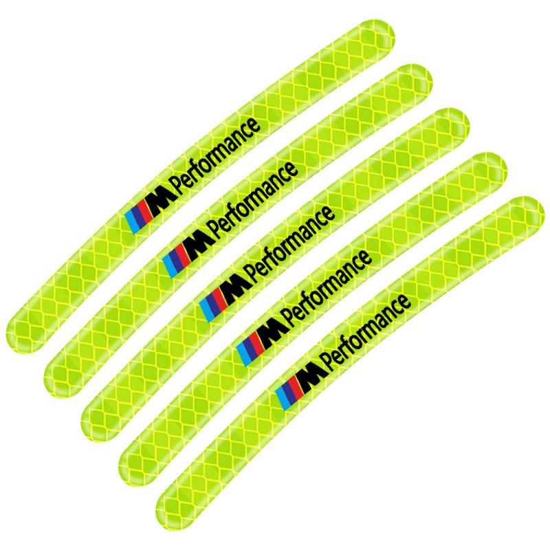 

Светоотражающие наклейки на ступицу колеса автомобиля, светящиеся аксессуары для обода шины для BMW M E34 E36 E60 E90 E46 E39 E70 F10 F20 F30 X5 X6 X1 M3 M5 M6 E71 F01 F02 F87