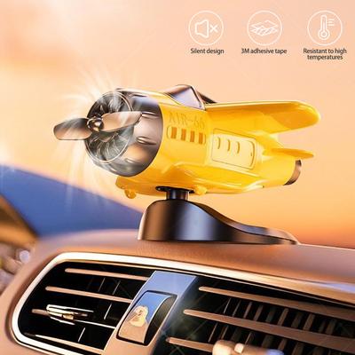 Solar 360 Rotary Car Airplane Ornaments Center Console Powered Aircraft Ornaments for Interior Decor Accessories