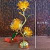 Crystal Colorful Lotus Simulated Candlestick Home Temple Radio Station Candle Holders Decoration Feng Shui  Flower Home Decor
