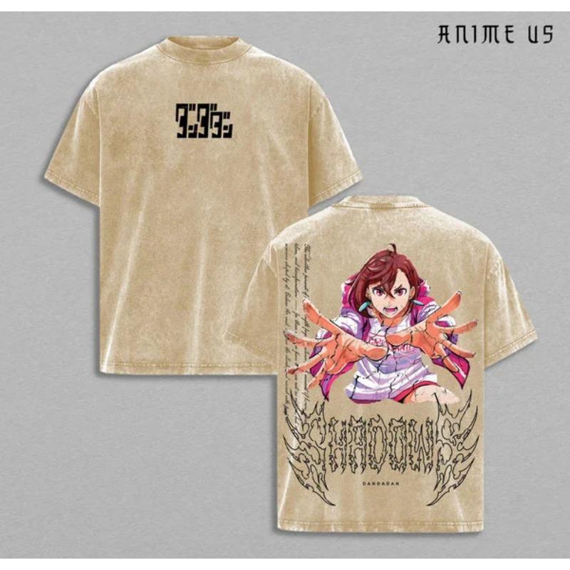 

Ayase Momo Dandadan Clothing Men Women Short Sleeve Manga T-shirts Vintage Washed T Shirt Casual Cotton Tee Harajuku Male Tshirt S бежевый