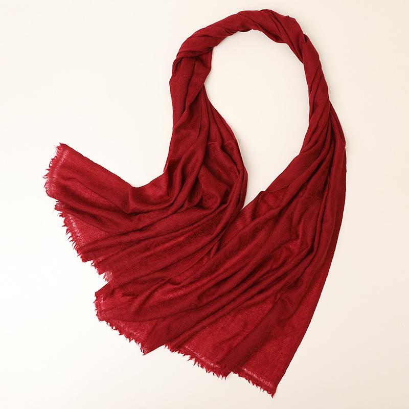 New cashmere shawl, four-season thin short beard scarf, air-conditioned room large shawl, long scarf with different colors