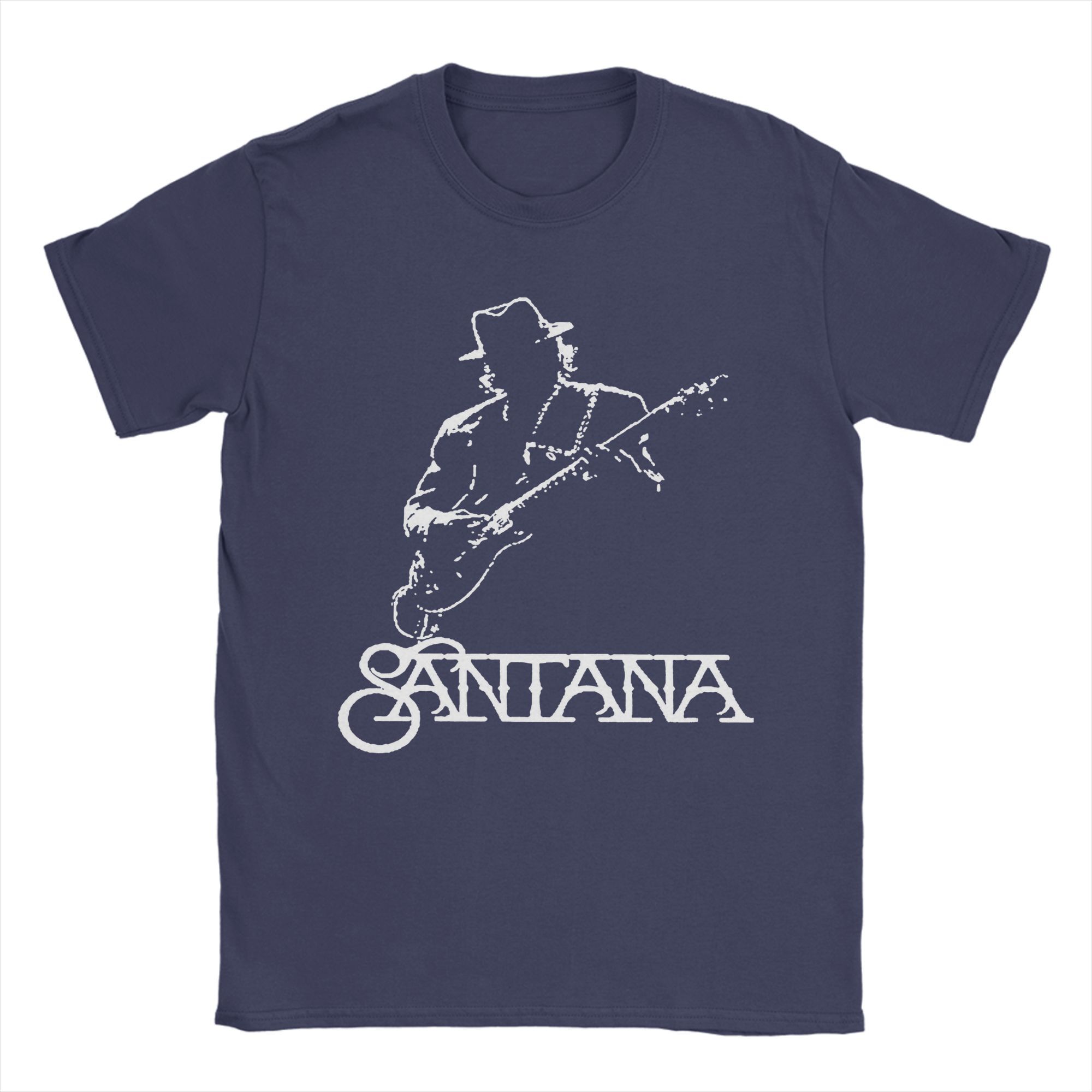 

Albums Tour 2025 Logo Carlos Santana Music Guitar T-Shirt Men 100% Cotton Tees Short Sleeve T Shirt Gift Idea Clothes 3XL