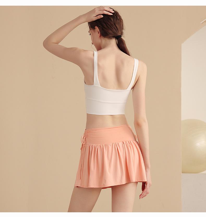 Women's Summer High Waist Yoga Skirt: Breathable, Slimming, Anti-Exposure Tennis Skort
