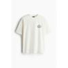 H M Oversized FiT T sHirT creaM ouTcasT