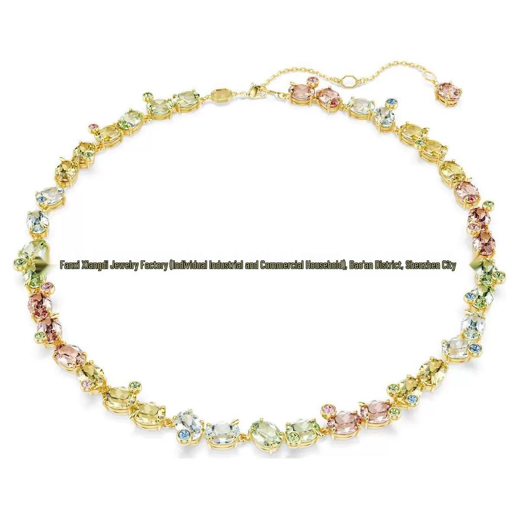 Idyllia Flower Dopamine Jewelry Set: Necklace, Bracelet, Earrings, Ring with Austria Crystals