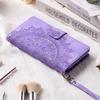 Style 006 For Samsung Galaxy S24 FE Phone Stand Case Mandala Flower Pattern PU Leather Zipper Wallet Phone Cover