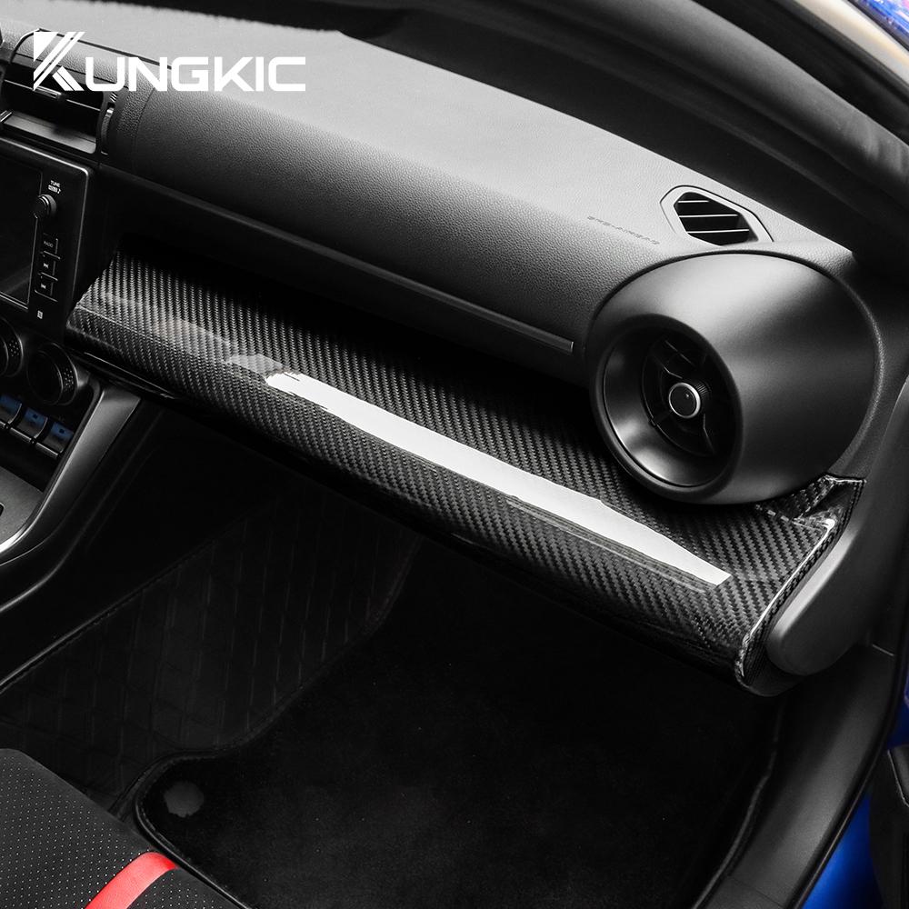 Real Hard Carbon Fiber Sticker For Subaru BRZ Toyota GR86 2021 2022 2023 2024 2025 LHD Car Glove Box Panel Interior Accessories