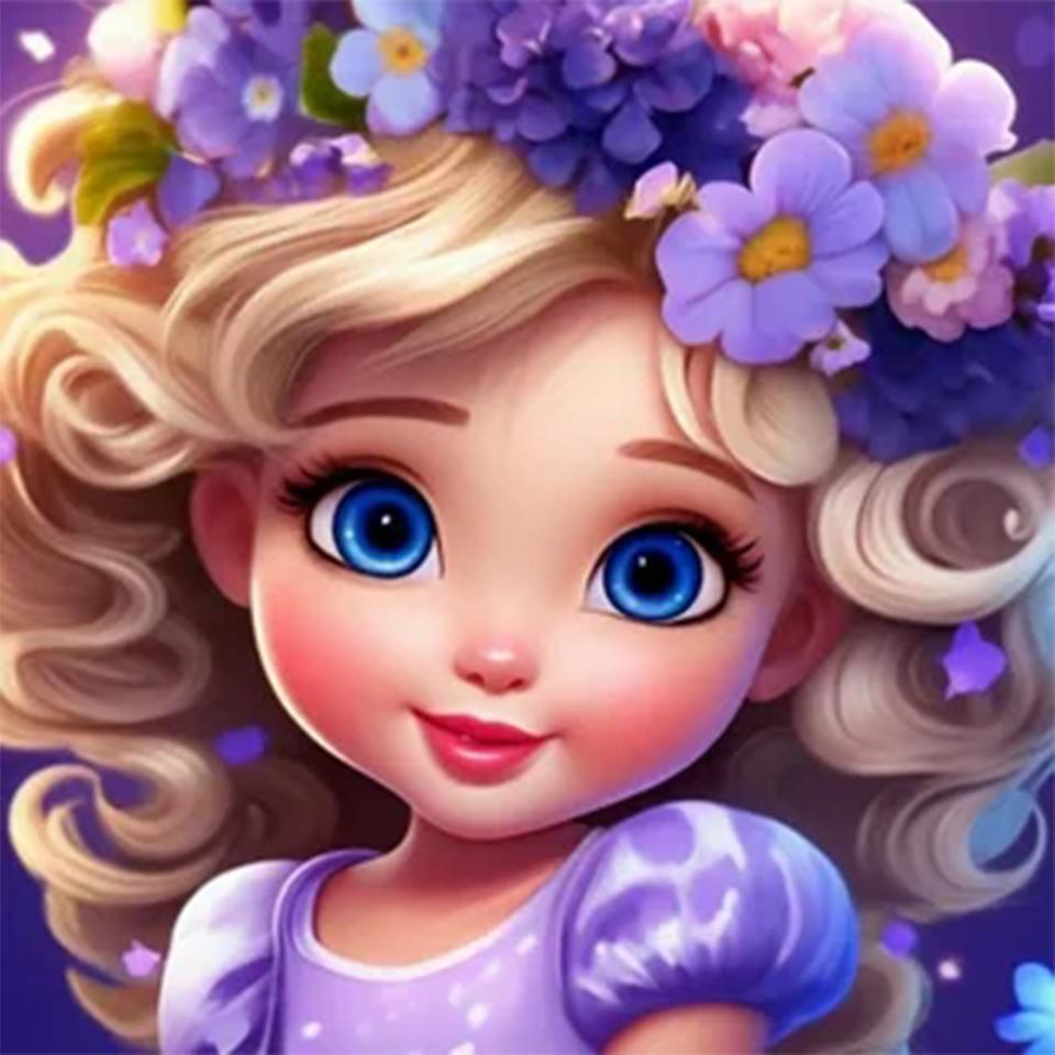 2024 nou 5DDIY drăguță fată fluture broderie cu diamante desene animate cerc complet pătrat pictură cu diamant mozaic puzzle decorare acasă
