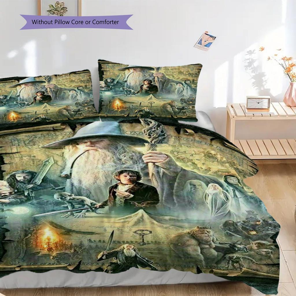 Lord Rings Fellowship Adventure Bedding 1 Duvet Cover 2 Pillowcase Without Core Soft And Comfortable Duvet Cover And Pillowcase