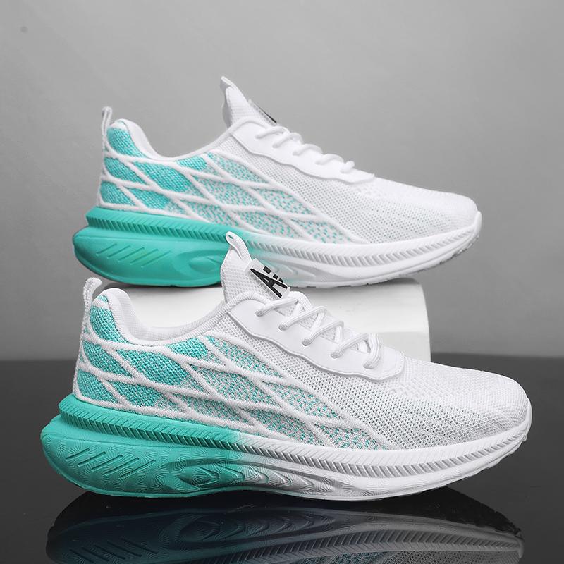 

Мужская обувь 2024 Весна Новая корейская версия студенческих повседневных кроссовок для бега Сверхлегкая дышащая спортивная обувь с мягкой подошвой 39 белый