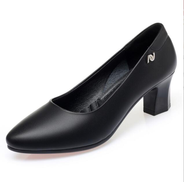 Spring Autumn Woman Shoes 2025 Shallow Mouth Elegant Office Shoes Female Pumps Fashion Black Women Work Shoes Size 35-42