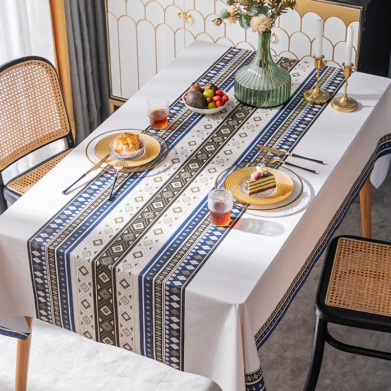 Față de masă în stil nordic Impermeabilă Rezistentă la ulei Lavabilă Pvc Covoraș pentru masă de ceai Rectangulară Petrecere transfrontalieră Modă nouă Casă Elegantă