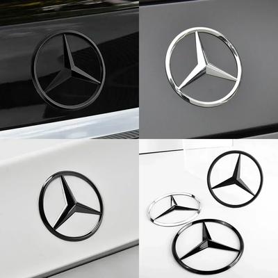 Car Sticker For Mercedes Benz Mercedes Logo Badges Cover Decal 3D ABS Car Rear Trunk Emblem Sticker For Mercedes Benz W177 A-cla