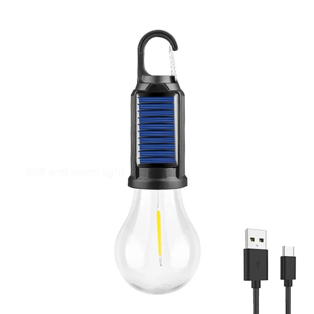 

Уличные солнечные кемпинговые фонари Декоративные лампочки Зарядка с крючком Ретро фонари для палатки Атмосферные фонари для кемпингов Вольфрамовые персиковый