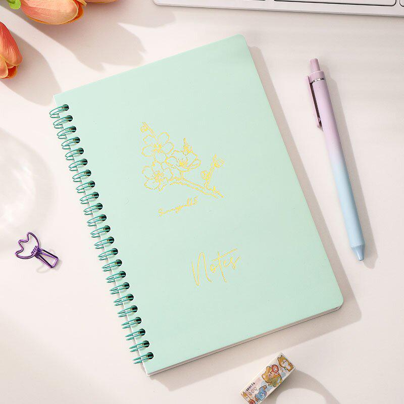 Macaron Color A5 Spiral Notebook - Ruled Diary for Students & Office