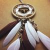 HIGHAWK Car Accessories Car Interior Decoration Pendant Dream Catcher Feather Deer Rearview Mirror Decoration