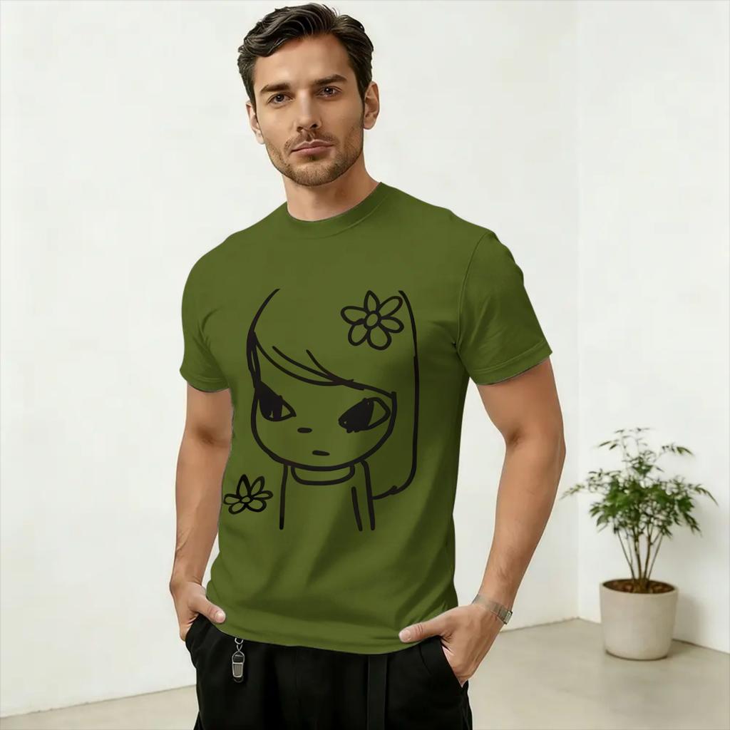 Yoshitomos Naras TShirt for Unisex Novelty 100 Cotton Tee Shirt Round Collar Short Sleeve T Shirt Gift Tops