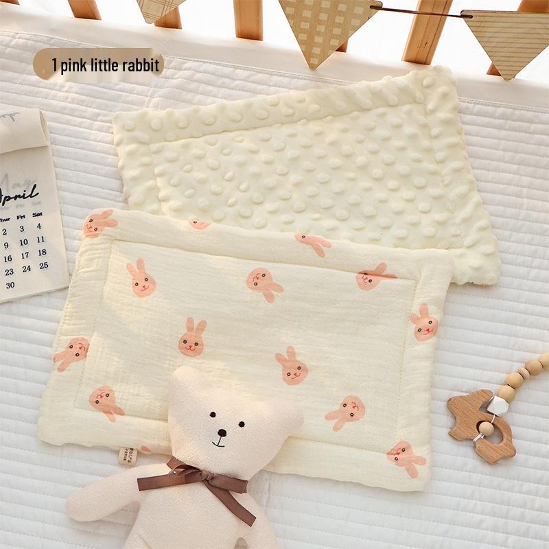 Pure Cotton Cloud-Shaped Baby Pillow - All-Season Soothing Gauze for Infants and Toddlers