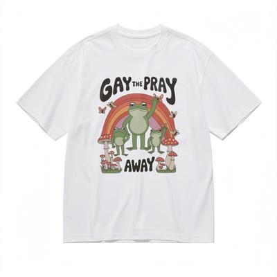 Men's Trend Classic T-Shirt Colorful Amphibian Butterfly Meadow Pattern Tee