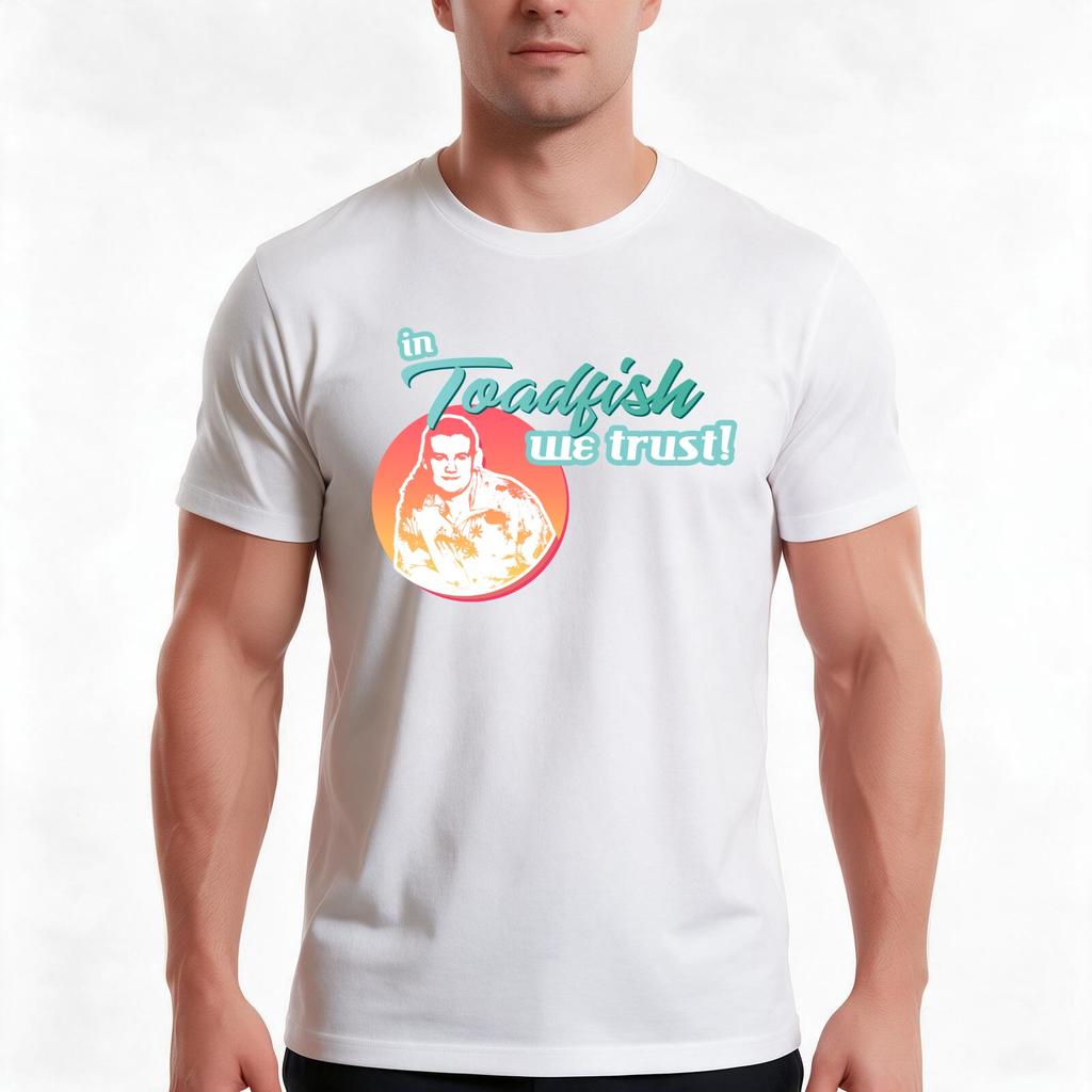 In Toadfish We Trust Neighbs Tshirt Summer Casual Cotton Tee Oversized Streetwear Tops Vintage Graphic Print 100 Cotton