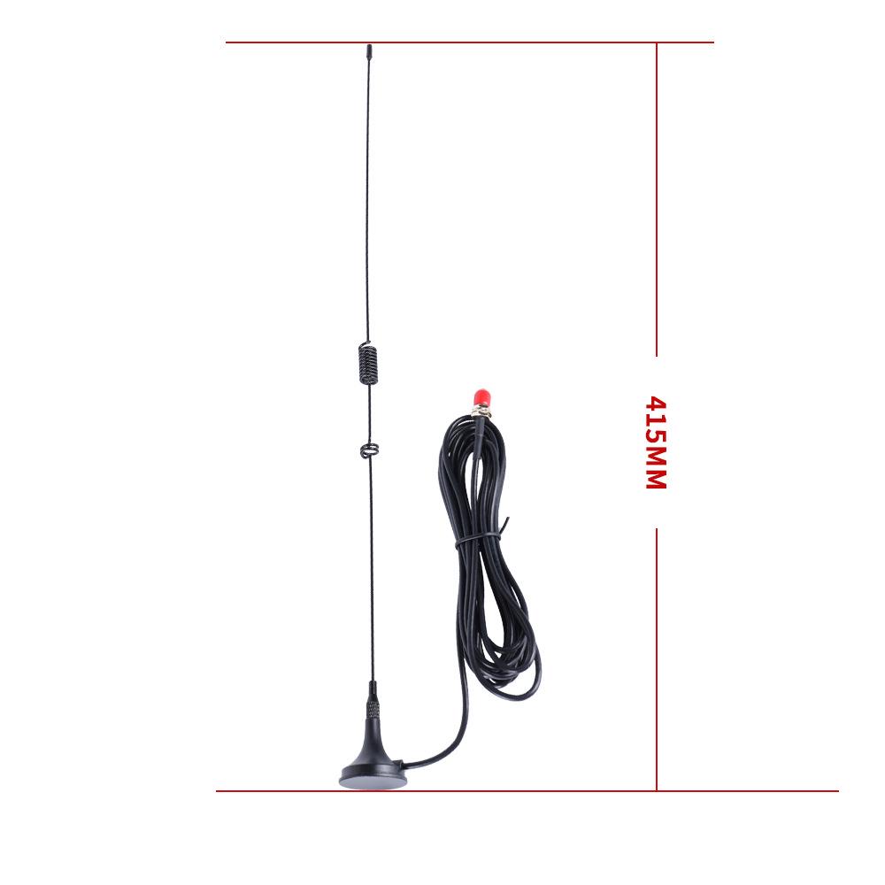 UT-106UV Dual-Band 433MHz Walkie-Talkie Suction Cup Antenna with 3m Cable for UV5R Vehicle.