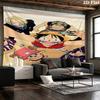 One Piece Monkey D Luffy Wall Tapestry Aesthetic Wall Hanging Printed Fabric Blanket Decorative Tapestries For Bedroom Living Room Home Decor