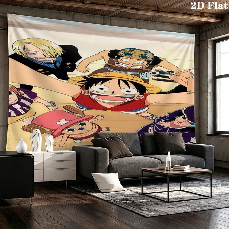 One Piece Monkey D Luffy Wall Tapestry Aesthetic Wall Hanging Printed Fabric Blanket Decorative Tapestries For Bedroom Living Room Home Decor