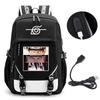 Großes Fassungsvermögen Anime Naruto Inspiriertes Rucksack für Teenager Schüler Tägliche Nutzung Laptop Reisetasche Urbaner Stil