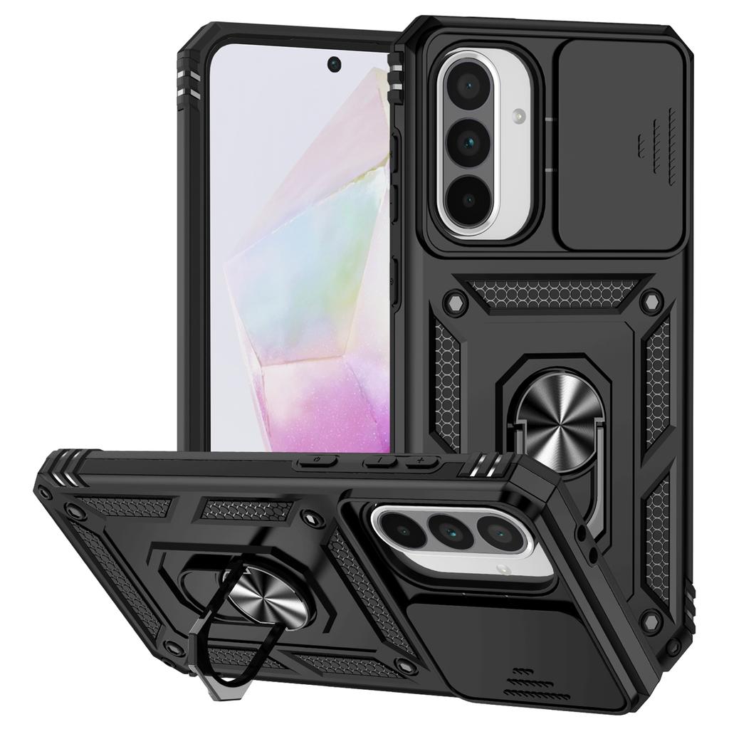 For Samsung Galaxy A36 5G/A56 5G Case PC + TPU Phone Cover with Lens Protection Kickstand