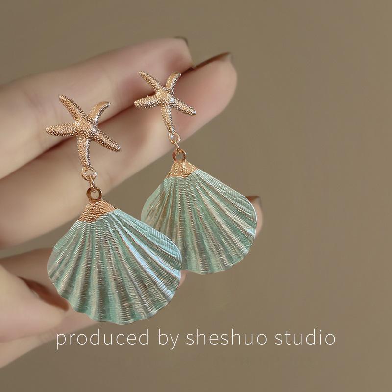 Silver Needle Resin Flower Tassel Earrings: Vintage, Versatile, Light Luxury Fashion Jewelry for Women