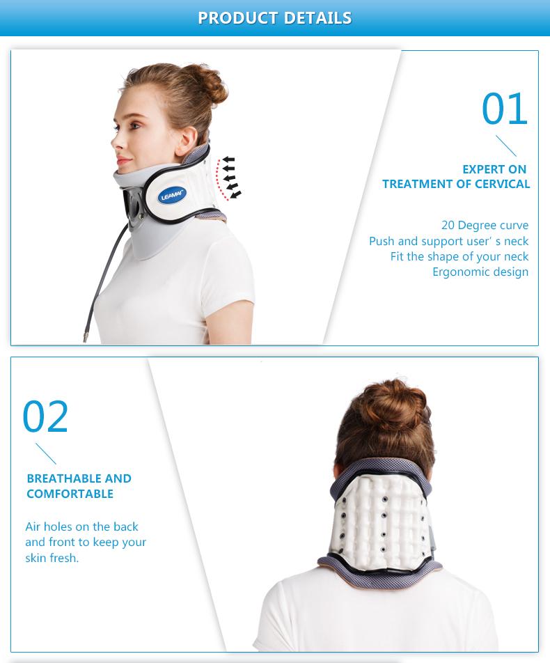 Medical Cervical Collar Neck Traction Device Inflatable Pinched Nerve Neck Stretcher Home Corrective Vertebral Tool Relief Neck