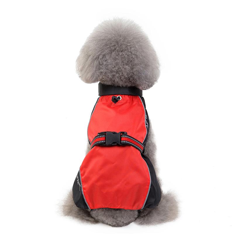 

Tie Up Pet Raincoat Standing Collar Adjustable Drawstring Cloak Dog Cat Outdoor Wearing For Small Medium Large Breeds S красный