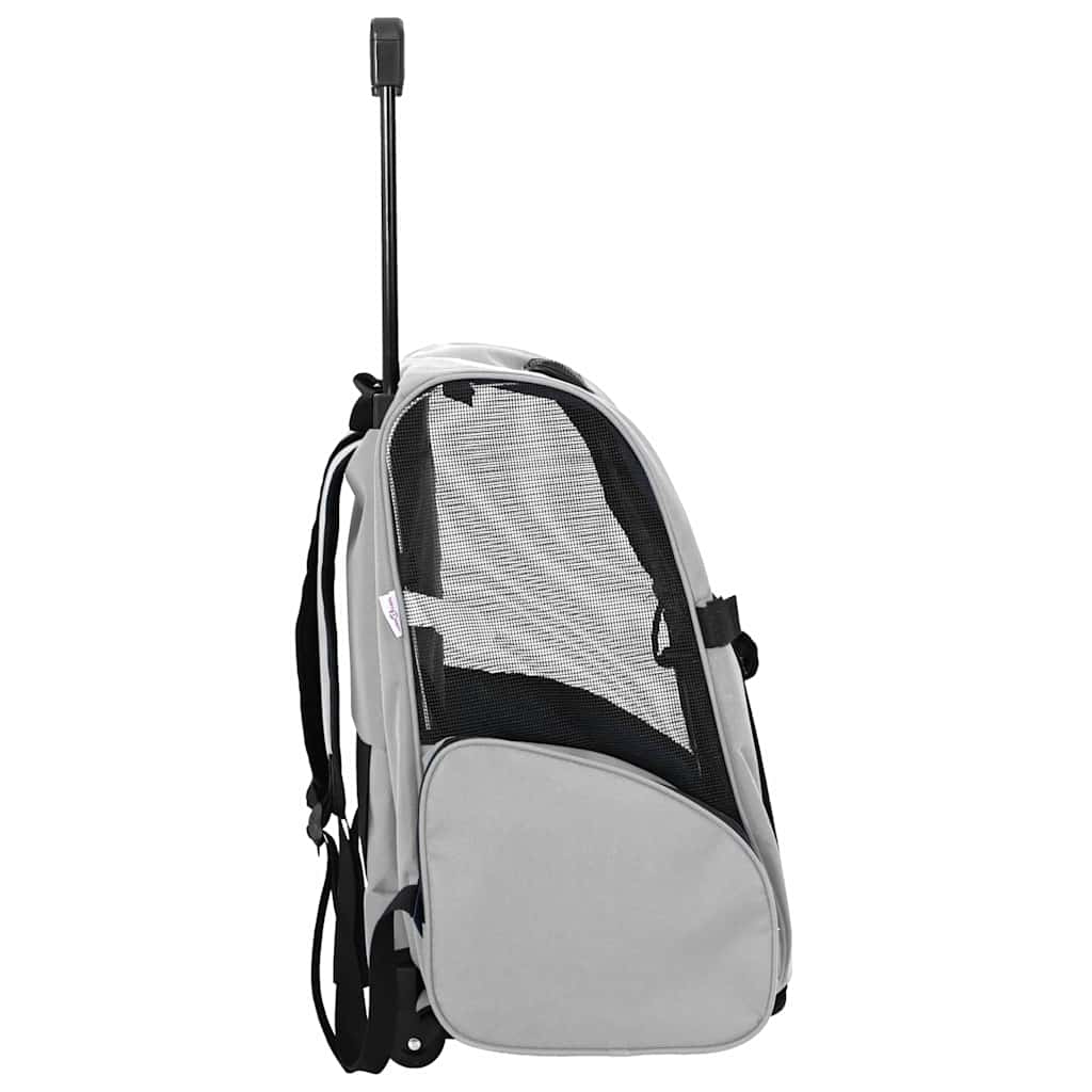 3 In 1 Pet Trolley Gray 48 X 32 X (57 106) Cm Oxford Fabric