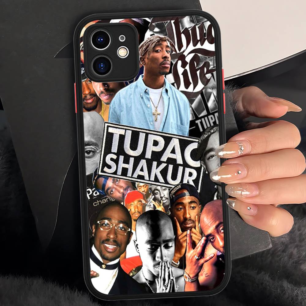 American Rapper T-Tupac S-Shakur Matte Transparent Phone Cover For IPhone Case 16 15 14 13 12 11 Pro Max X XS Max Plus