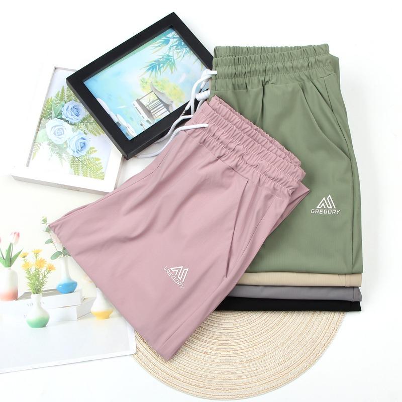 Quick-drying pants women's summer thin women's pants summer women's pants ice silk sweatpants cool pants high-waisted casual pants look thin