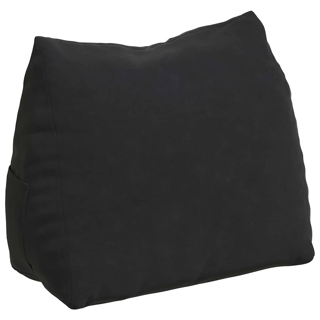 Back Cushion Black 45 X 20 X 35 Cm Cord Fabric