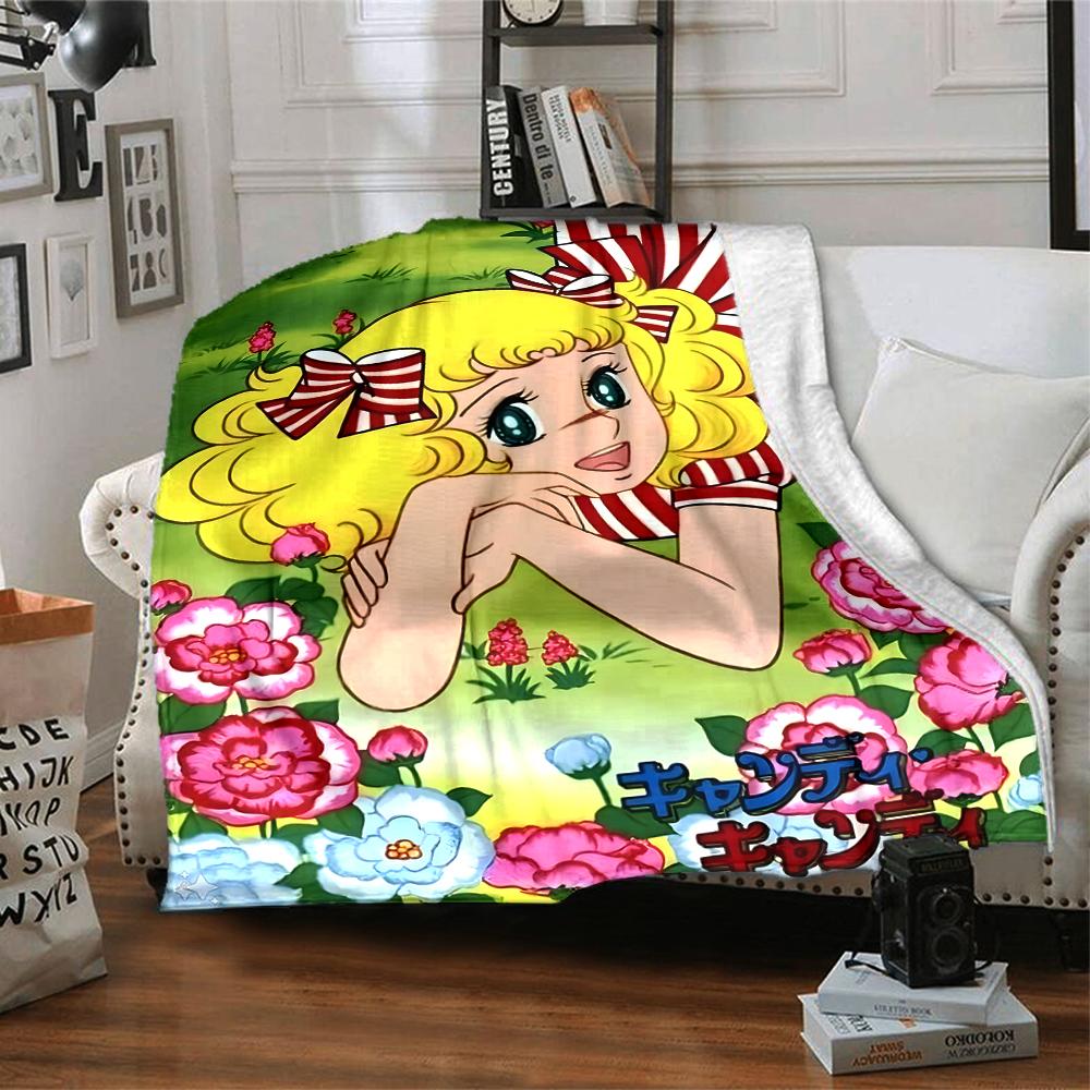 1pc Candy Candy2 Blanket, Gift, for Men and Women, Soft Blanket, Good for Sofa Bed Couch Travel, Lightweight Flannel Blanket