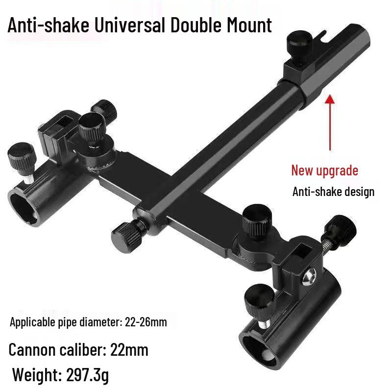 Adjustable Double Rod Holder for 36'' Fishing Chair - Durable Aluminum-Magnesium Alloy Tackle Box Accessory