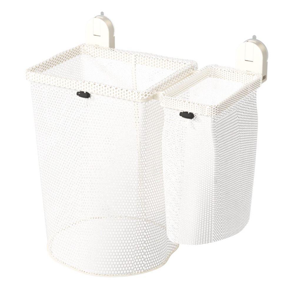 Breathable Design Hanging Laundry Basket Suction Cup Mounting Laundry Sorter  Wall Mounted