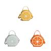 Cute Fruit Lemon Round Shoulder Bag With Color Block Design For Casual Outings