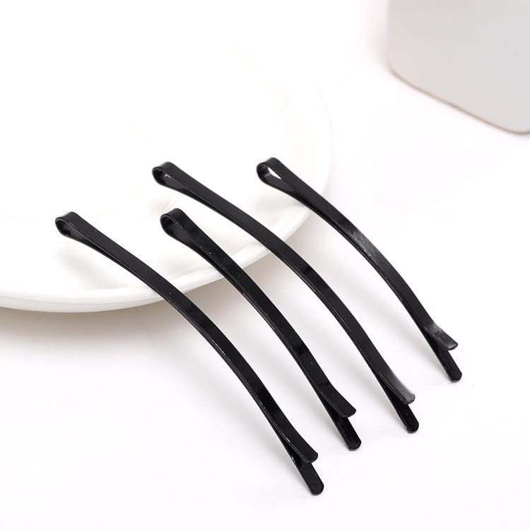 Hairpin One-Word Clip Female Extended Clip Long Hairpin Black Edge Clip Small Clip Bangs Hair Finishing Broken Hair Clip
