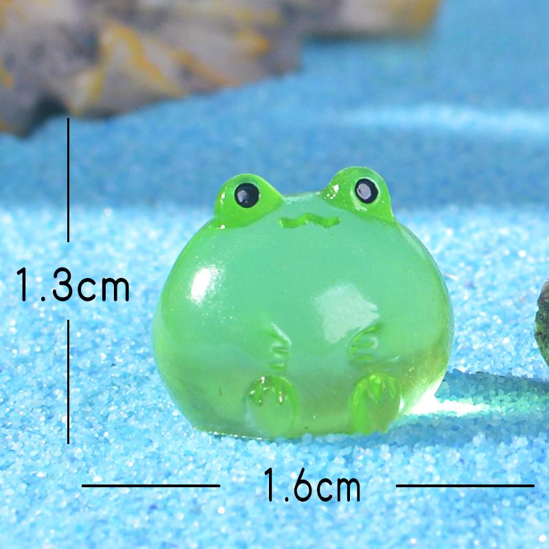 Micro-landscape Chubby Baby Frog Transparent Glow-in-the-dark Garden Decoration Accessory Mini Figurine