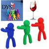 Wine Glass Marker 12Pcs Cocktail Cute Reusable Detachable Fun Silicone Creative Climbing Man Style Charm Tag Restaurant Supplies