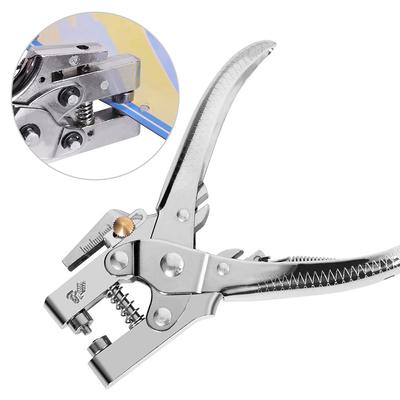 Eyelet Hole Punch Pliers Multi-function Hole Puncher with 100pcs Metal Eyelets Manual Puncher Press